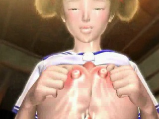 Big breasted 3D anime schoolgirl gets cummed