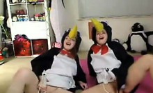 Teen Girls In Costumes Masturbate Using Wands