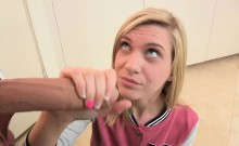 An Enormous Stiff Cock Sucked By Petite Chloe Brooke