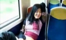 Asian bitch in bus