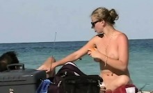 Nude beach voyeur films sexy ass women