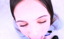 Hot amateur pov blowjob and cum in mouth