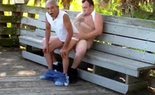 Older Gays Have Sex In Public Park