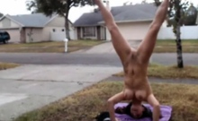 Lil C Naked Handstand