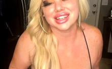 Fat Blonde BBW Ex Girlfriend masturbating and squirting