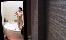 Filmed My Hot Nude Ex Washing Up In The Bathtub
