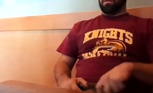 Bearded Bro Public Jerk Off in A Coffee Shop