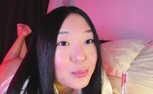 Extreme close up of Japanese teen masturbating Uncensored