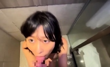 Asian Girl Blowjobs Outdoors Pov